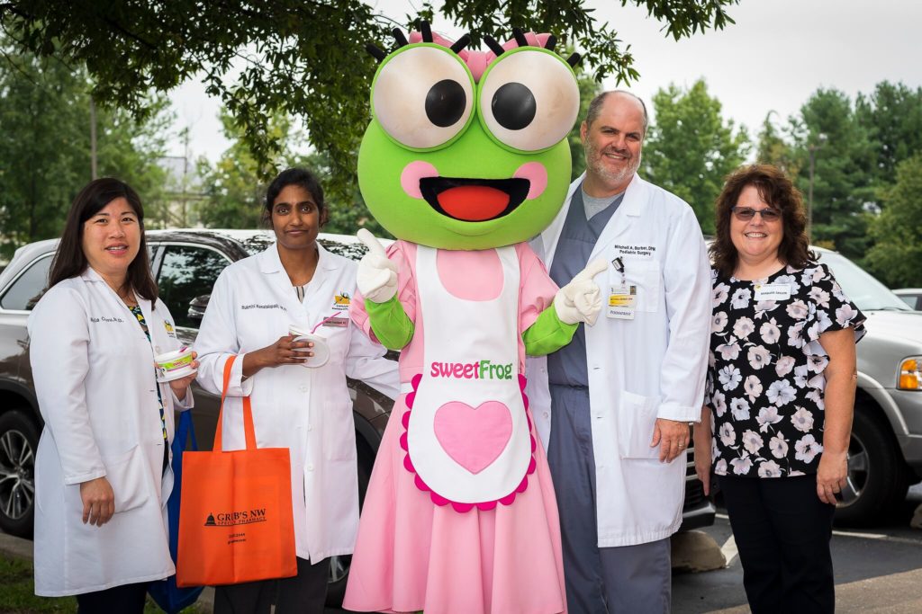 Dr Barber enjoying the Ice Cream Social